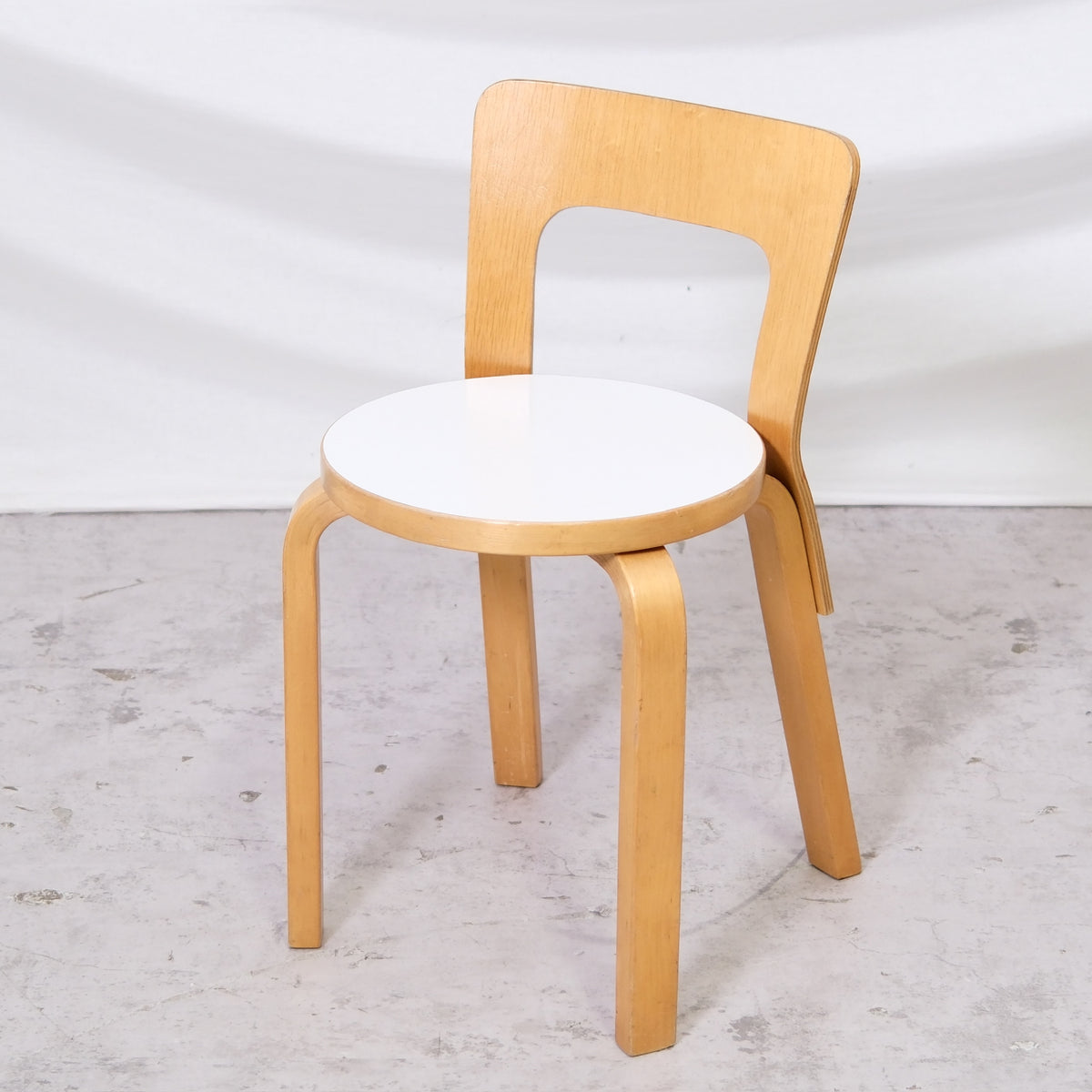 Artek 65 Chairs, White Laminate