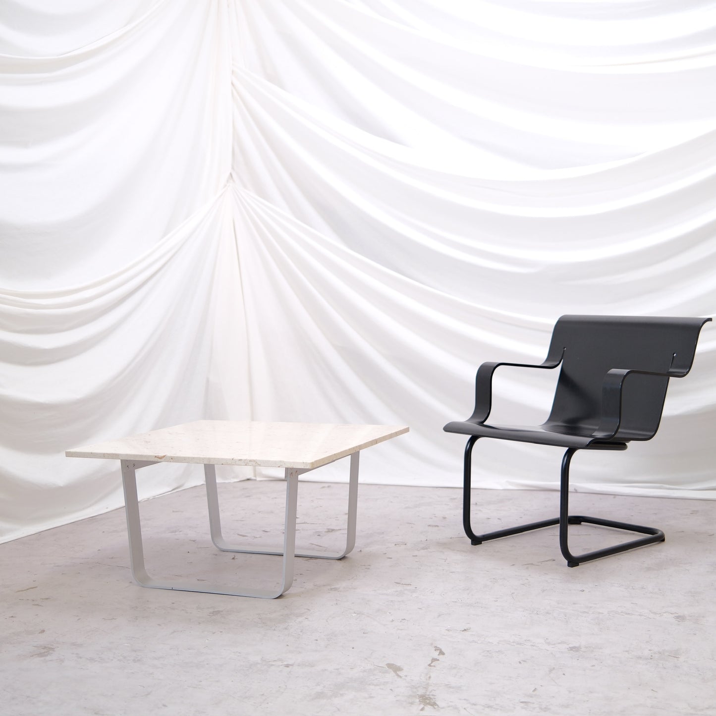 Ilmari Lappalainen – Pulkka Coffee Table with Marble Top - Asko