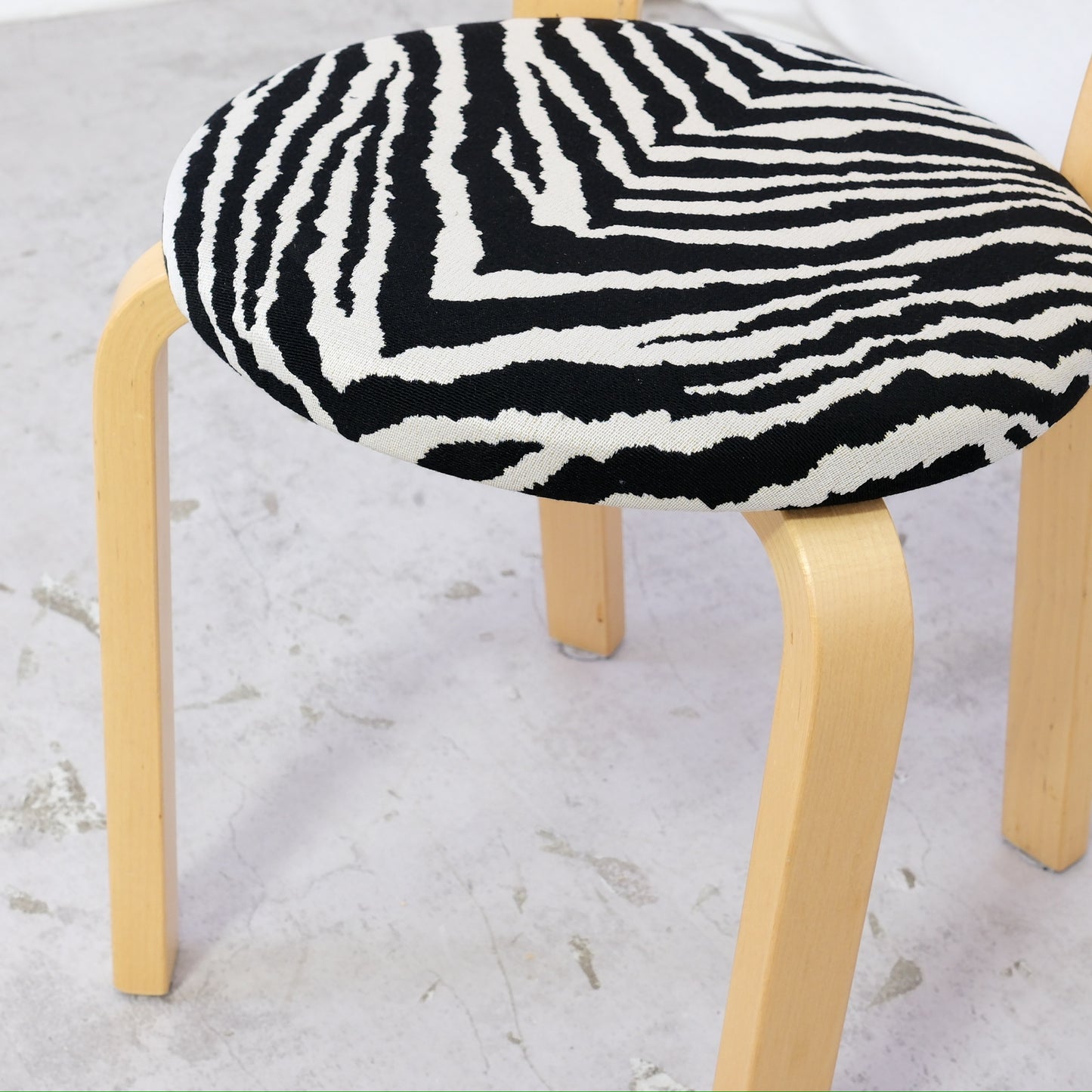 Alvar Aalto Chair 66 for Artek Zebra Upholstery