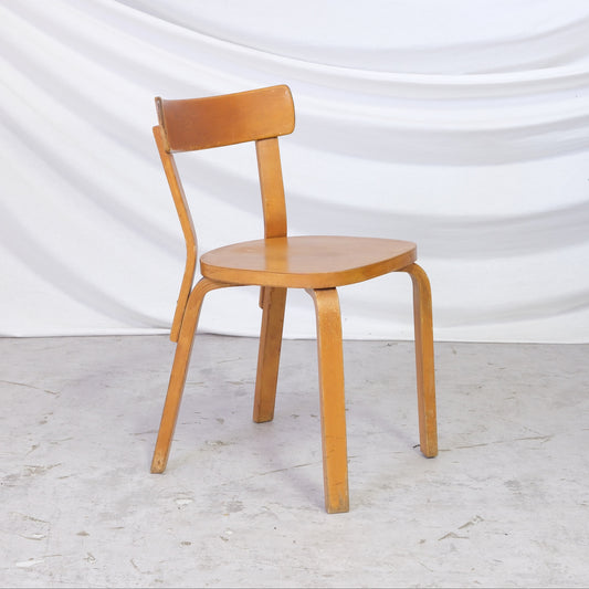 Alvar Aalto Chair 69 for Artek, 1950s Finger Joint Chairs