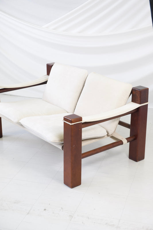Vintage Brazilian Safari 2-Seater Sofa, 1970s