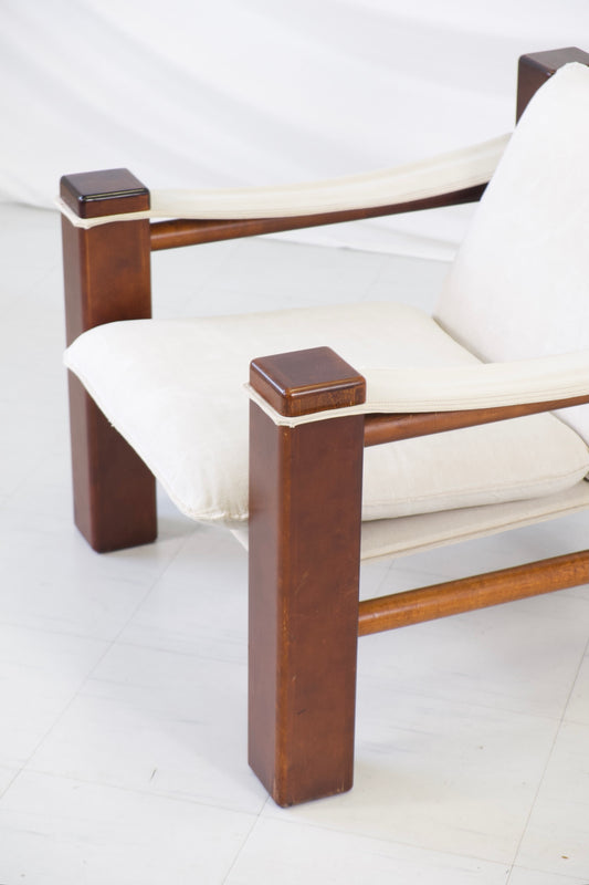 Vintage Brazilian Safari Armchair, 1970s