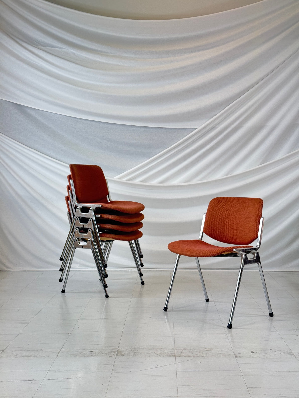 Set of 90 DSC 106 Chairs by Giancarlo Piretti for Castelli