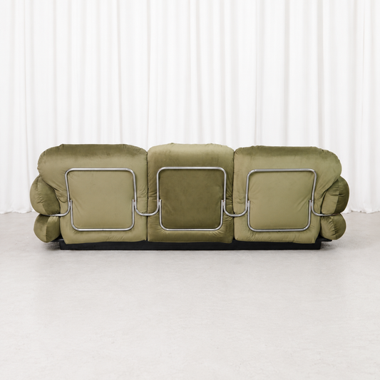Hannibal Sofa by Isku in Olive Green, Designed by Kurt Hvitsjö