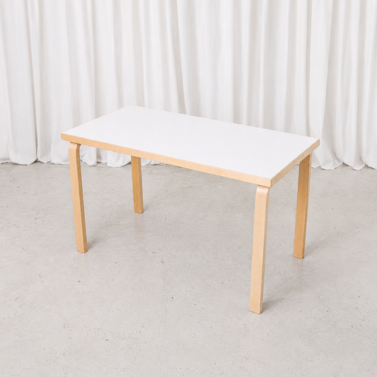 Artek 120x60 Table in White Laminate by Alvar Aalto