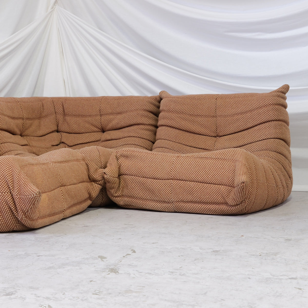 Ligne Roset Togo in Brown Wool Fabric - 3 pieces available