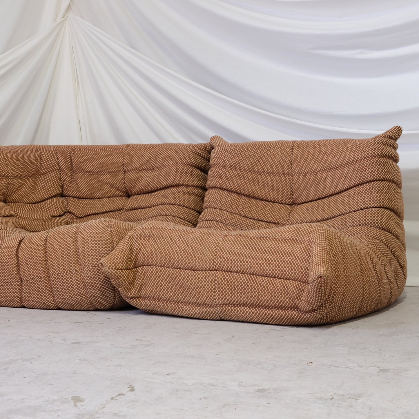 Ligne Roset Togo in Brown Wool Fabric - 3 pieces available