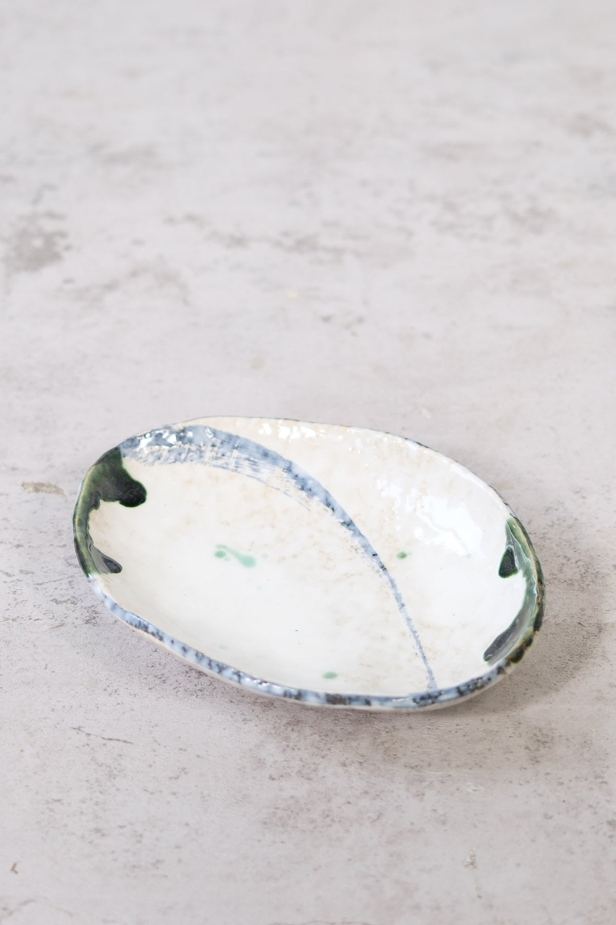 Hand-painted Japanese ceramic dish