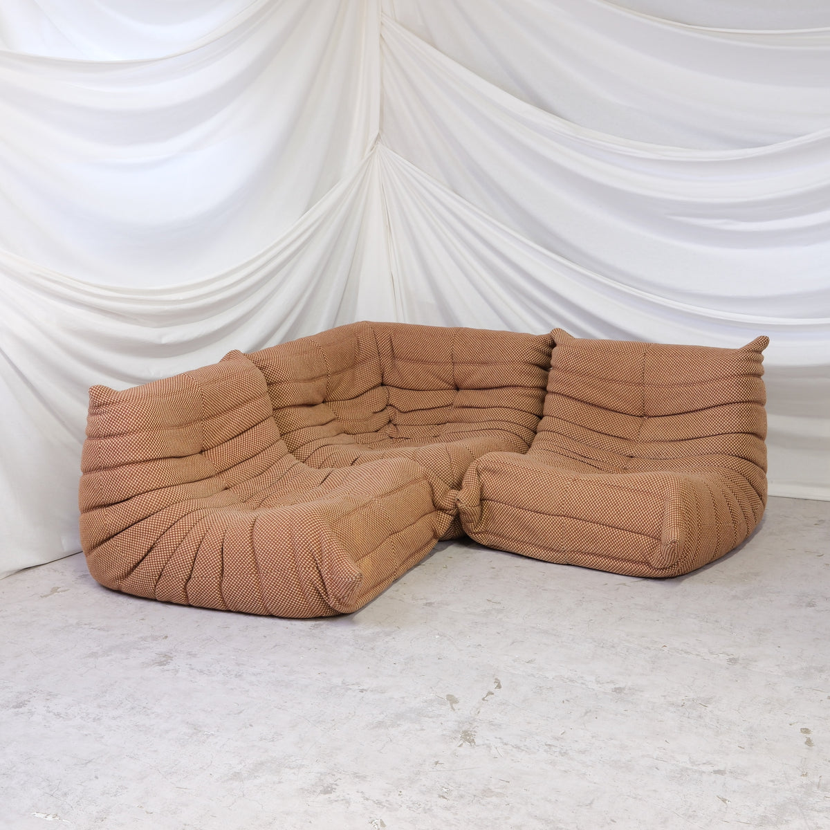 Ligne Roset Togo in Brown Wool Fabric - 3 pieces available