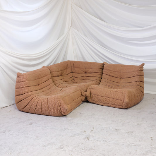 Ligne Roset Togo in Brown Wool Fabric - 3 pieces available