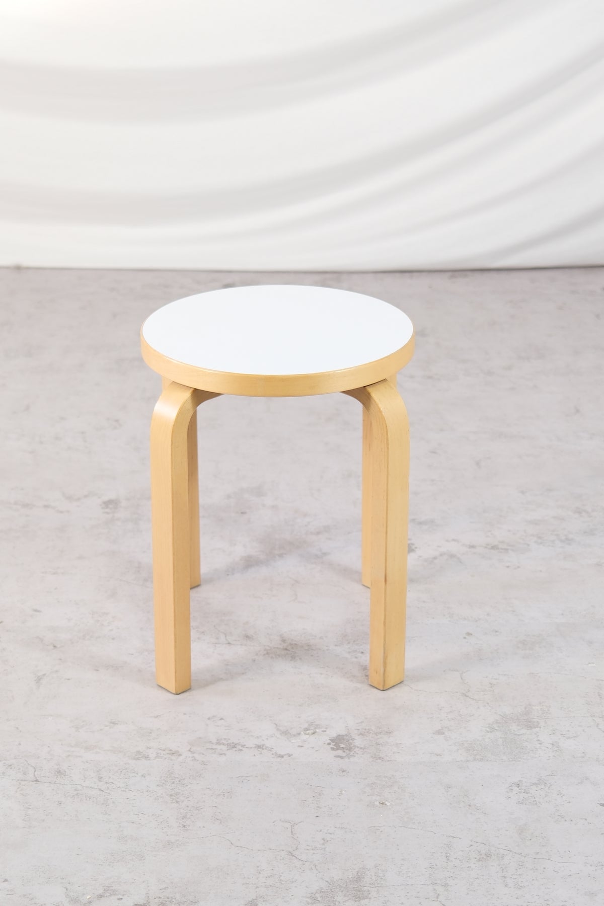 Artek E60 stool, White Laminate 2002
