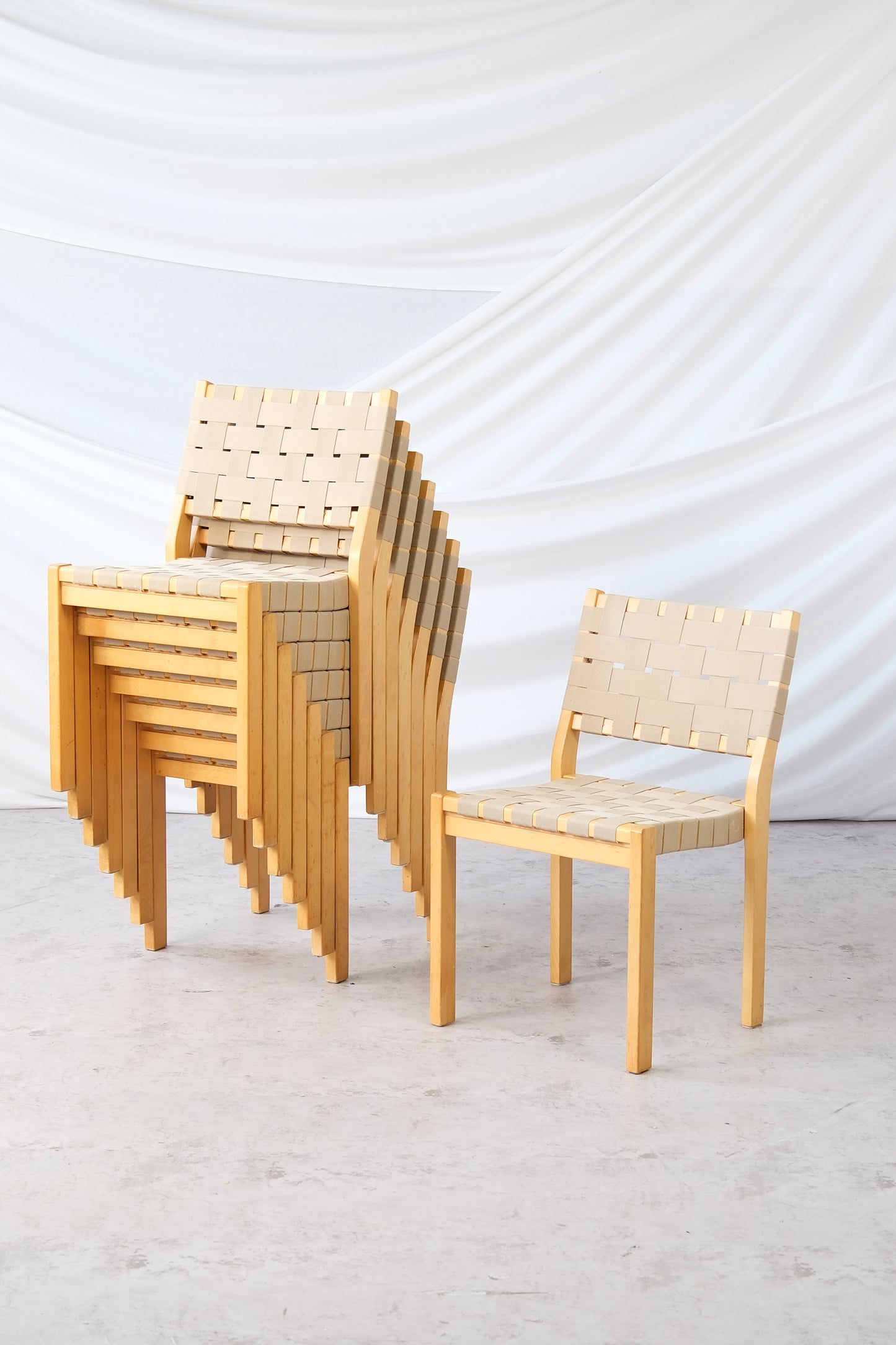 Artek 611 Chairs by Alvar Aalto
