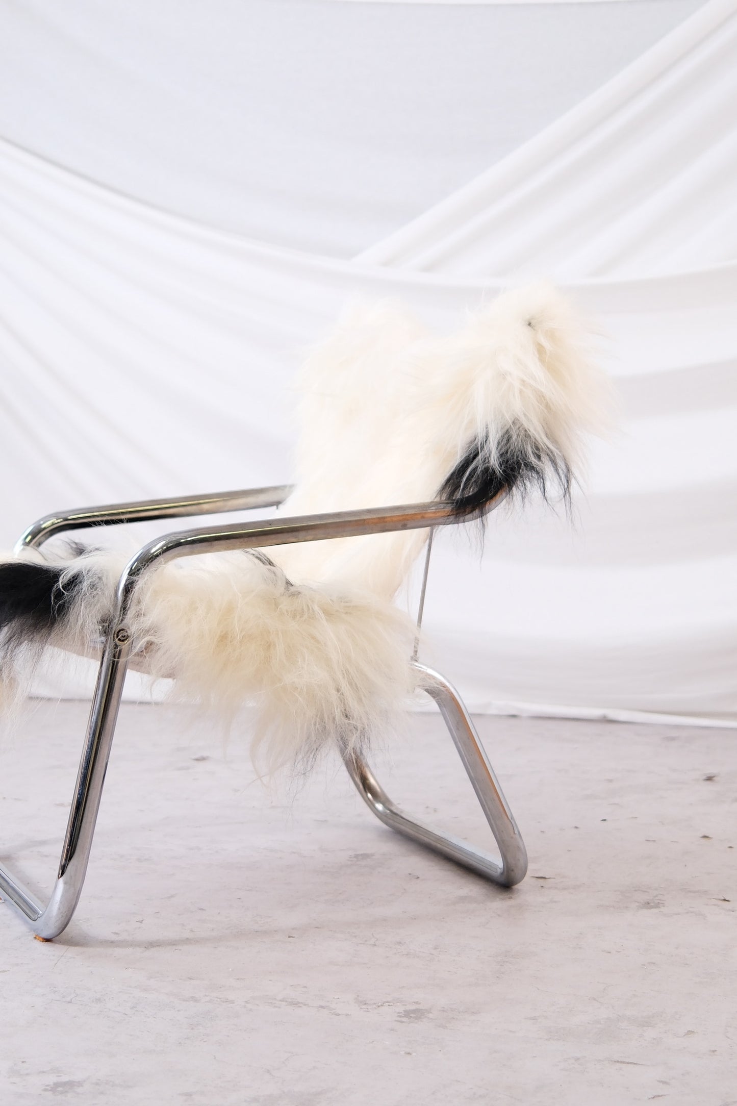 Lambskin Chrome Armchair