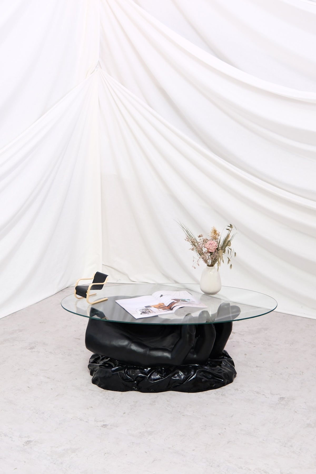 Vintage Sculptural Hand Coffee Table