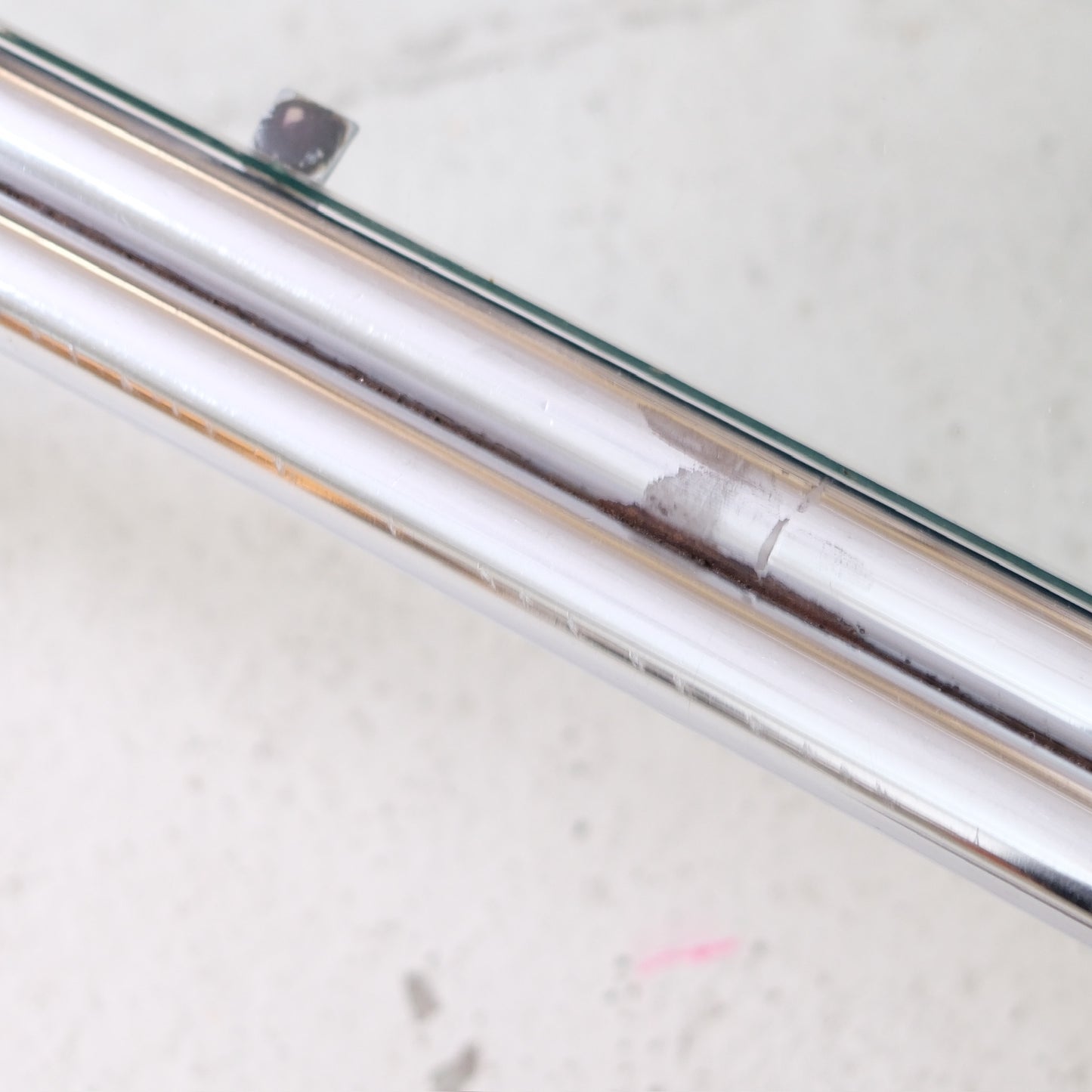 Vintage Italian Chrome and Glass Coffee Table
