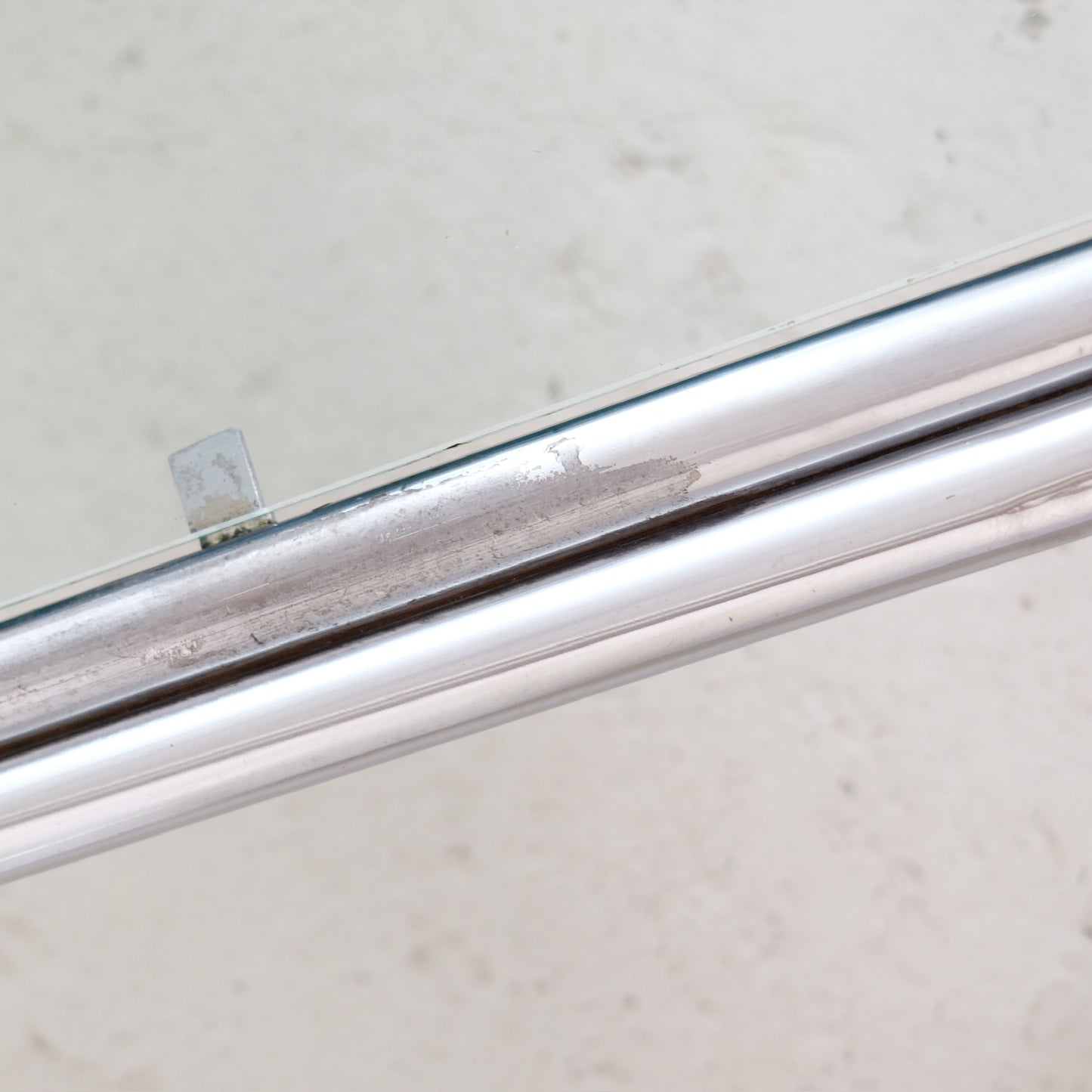 Vintage Italian Chrome and Glass Coffee Table