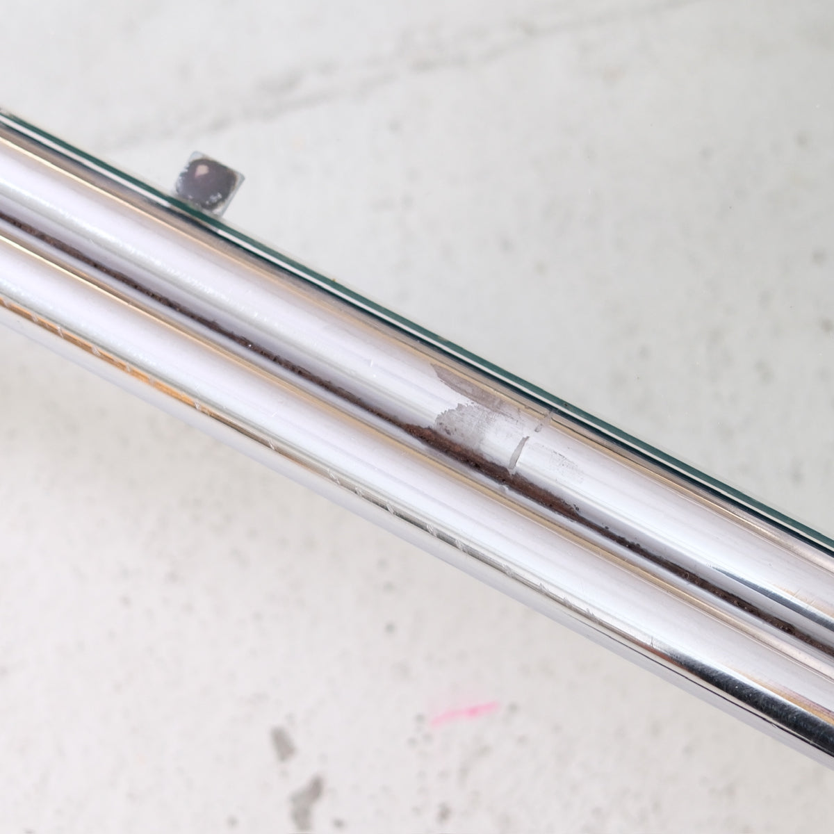 Vintage Italian Chrome and Glass Coffee Table