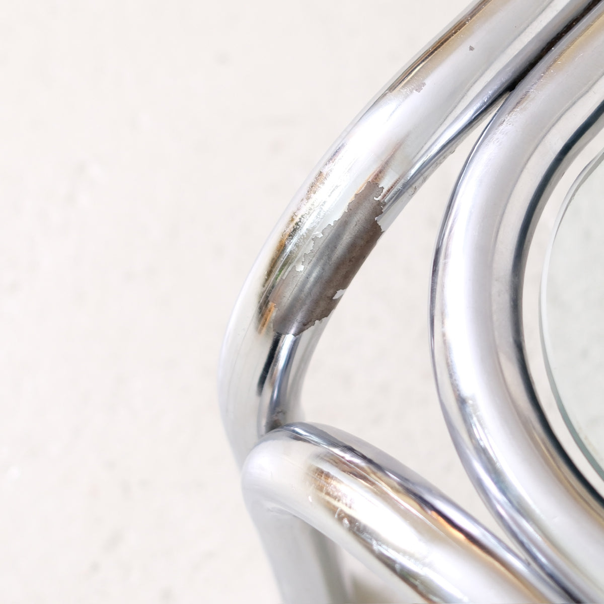 Vintage Italian Chrome and Glass Coffee Table