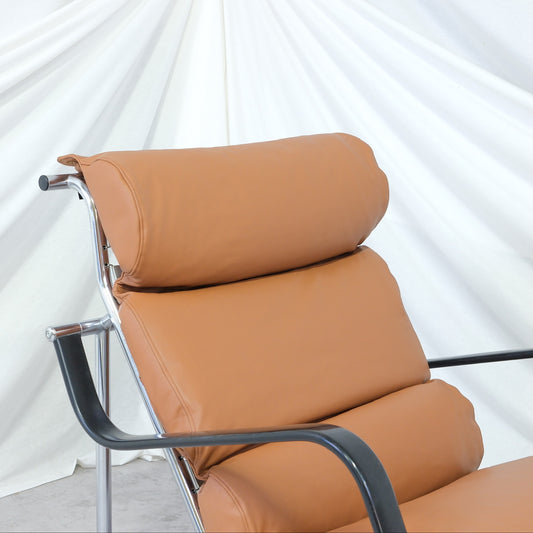Yrjö Kukkapuro Remmi Lounge Chair in Brown Leather