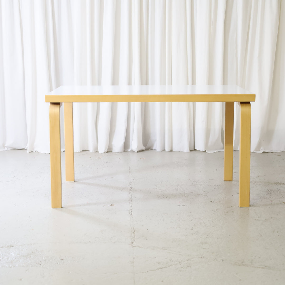 Alvar Aalto table by Artek, side view