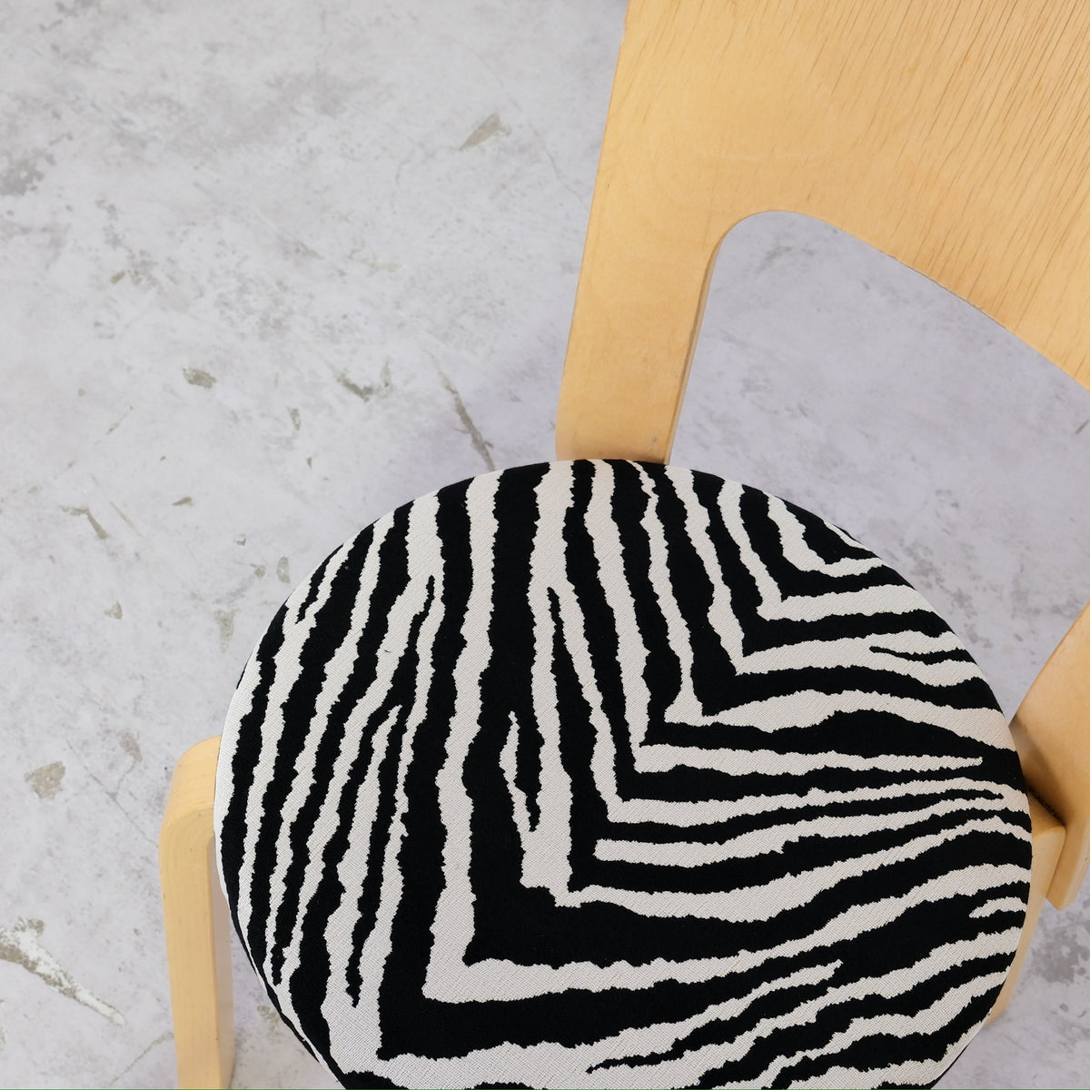 Alvar Aalto Chair 66 for Artek Zebra Upholstery