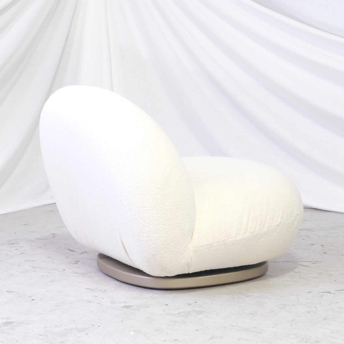 Gubi Pacha Lounge Chair by Pierre Paulin in Cream Bouclé