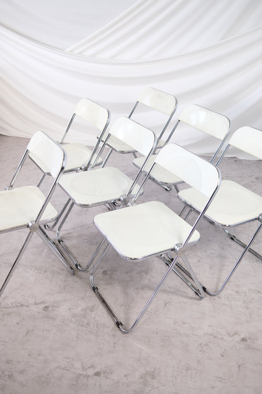 Iconic 1970s Plia Folding Chairs by Giancarlo Piretti for Anonima Castelli