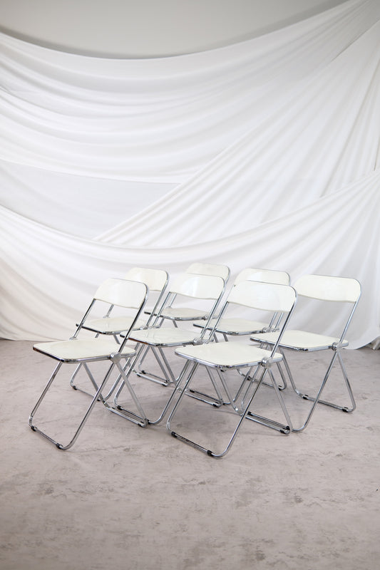 Iconic 1970s Plia Folding Chairs by Giancarlo Piretti for Anonima Castelli