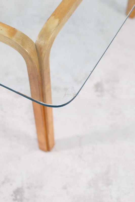Rare 1950s Artek Y805 Coffee Table by Alvar Aalto with Special Finger Joints