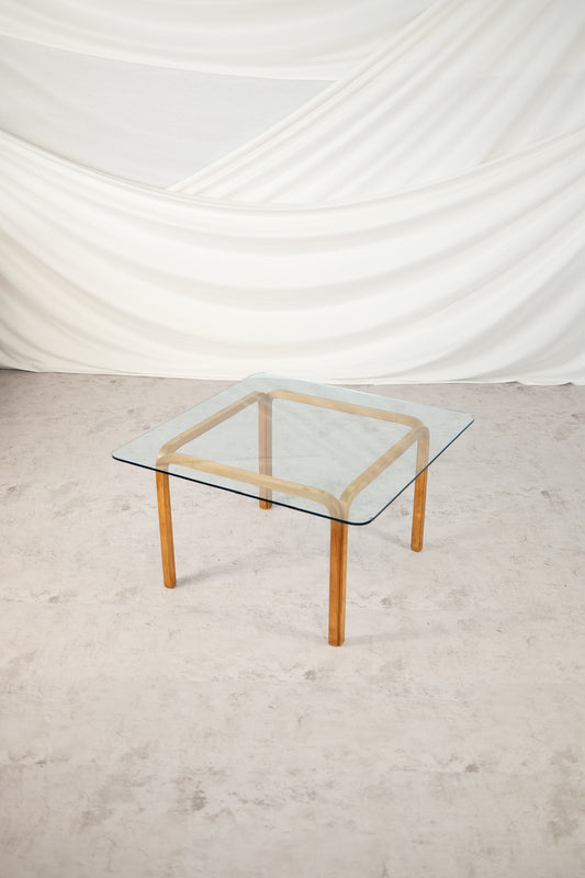 Rare 1950s Artek Y805 Coffee Table by Alvar Aalto with Special Finger Joints