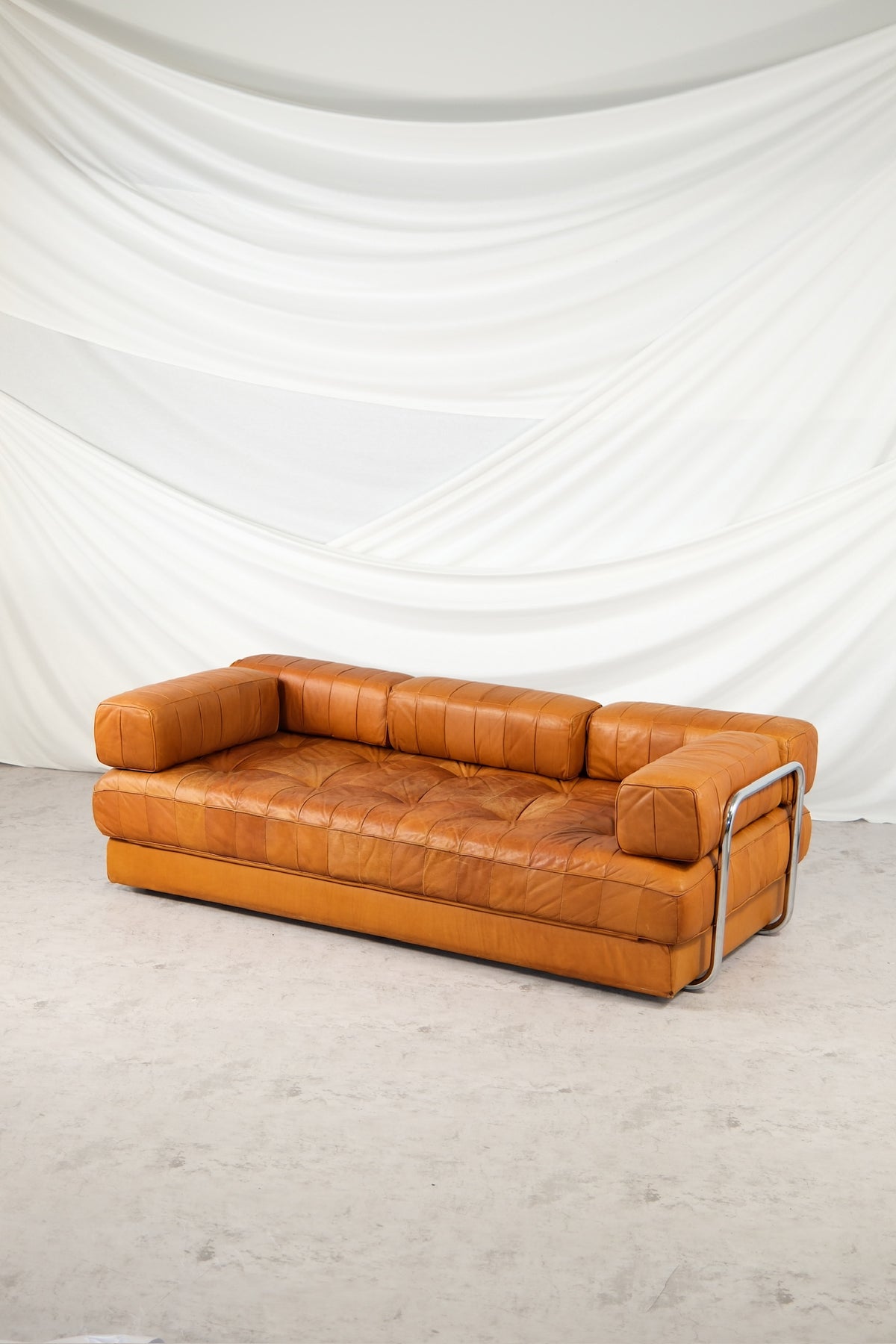 De Sede Brown Leather Daybed Sofa Bed