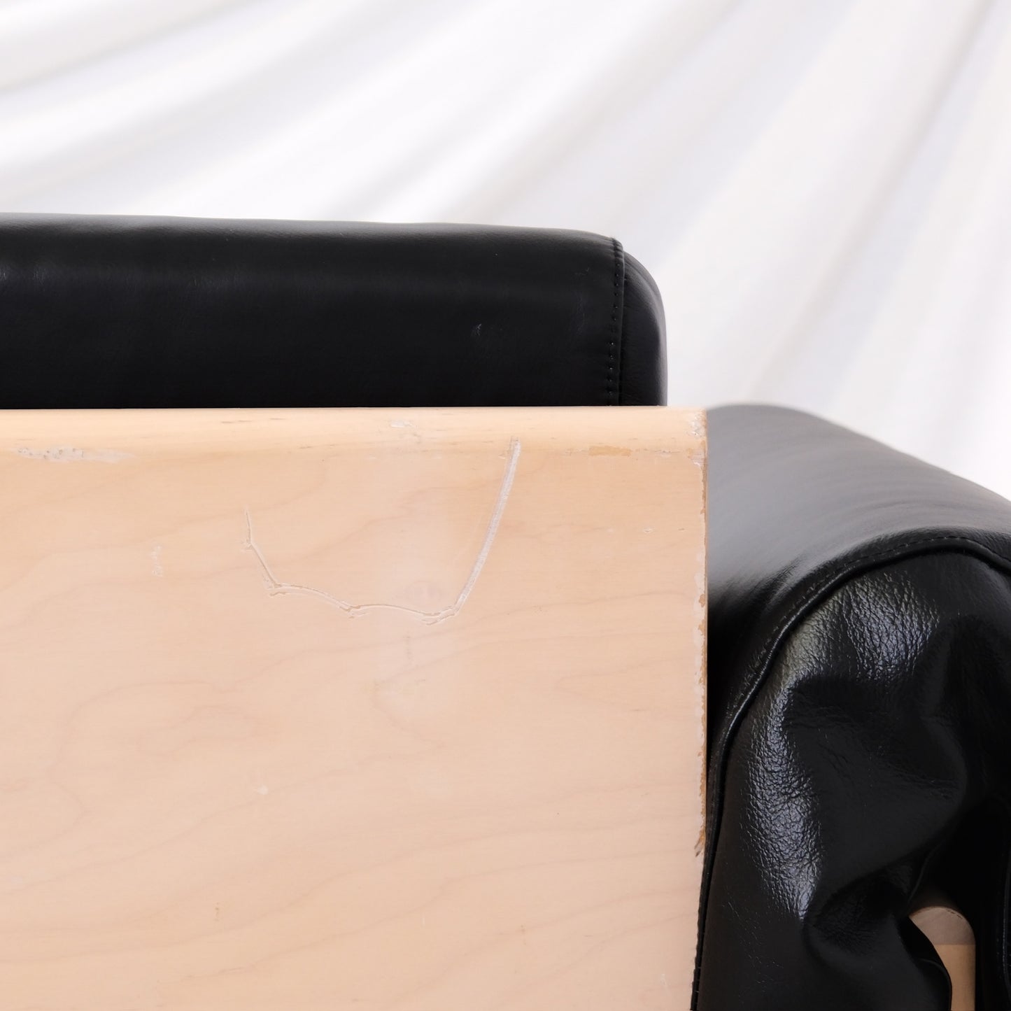 Yrjö Kukkapuro Ateljee 3-Seater Sofa for Avarte in Black Leather