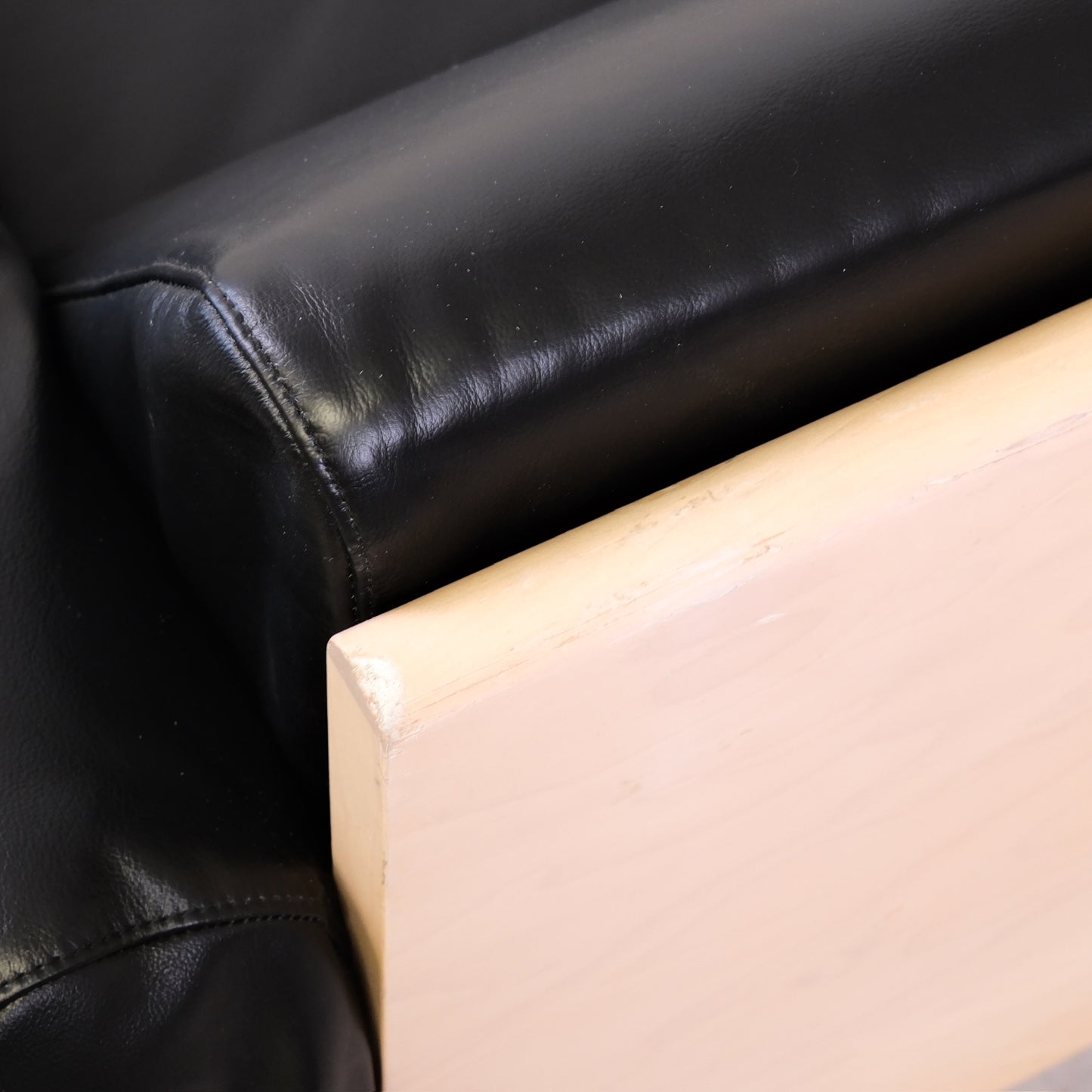 Yrjö Kukkapuro Ateljee 3-Seater Sofa for Avarte in Black Leather