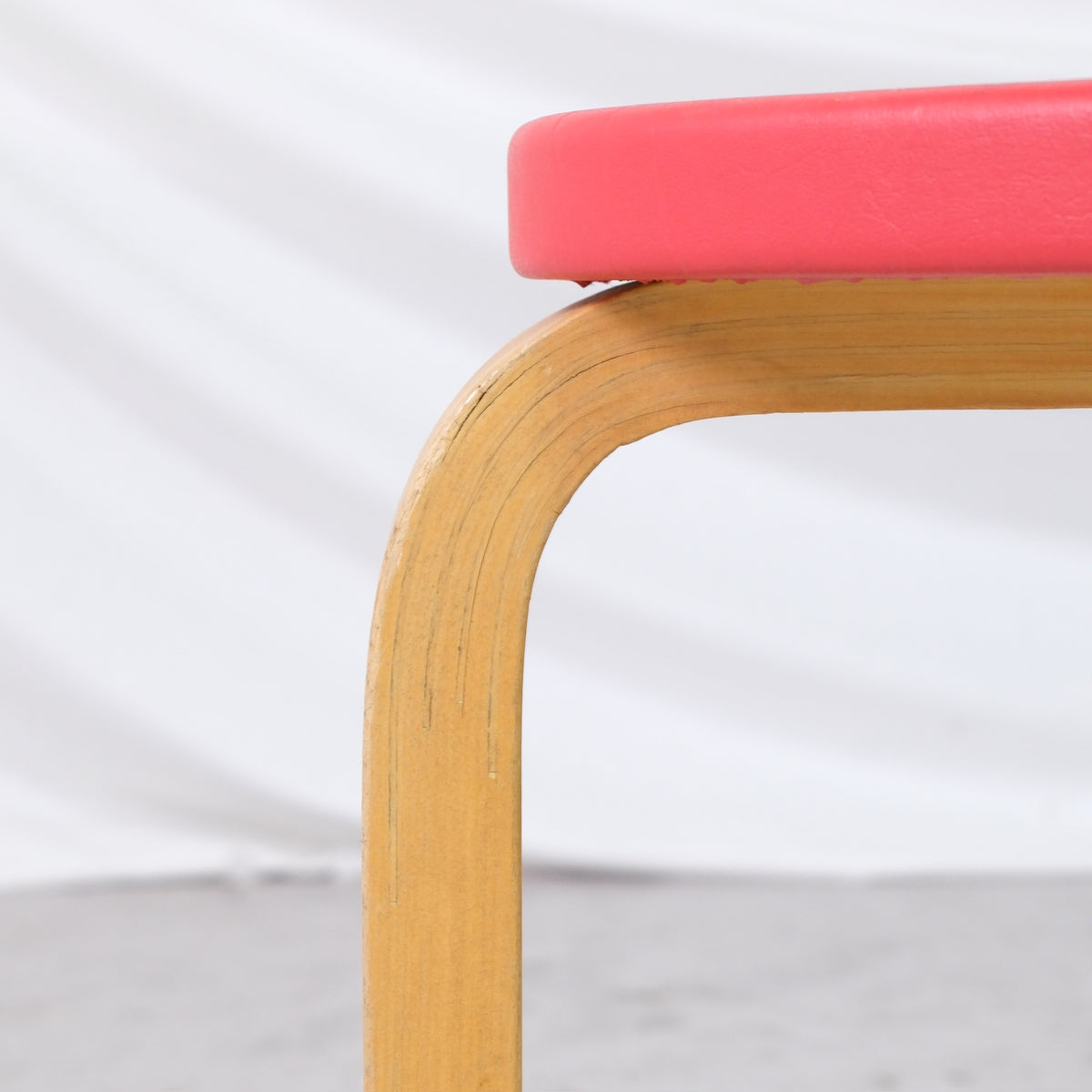 Alvar Aalto Chair 69 with Red Upholstery by Artek
