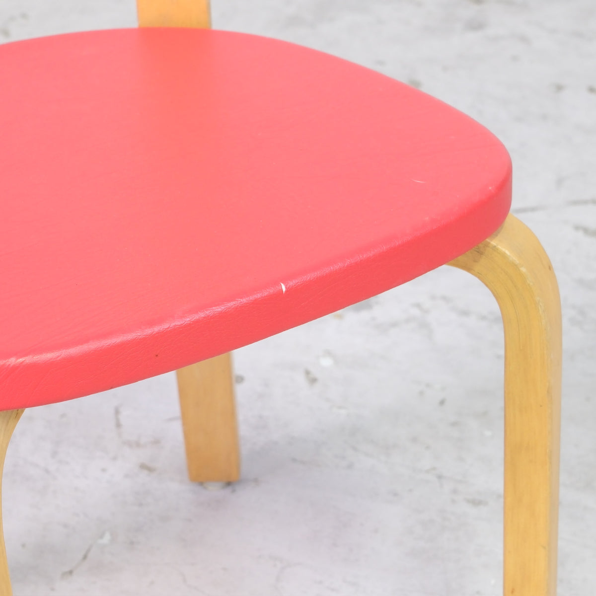 Alvar Aalto Chair 69 with Red Upholstery by Artek