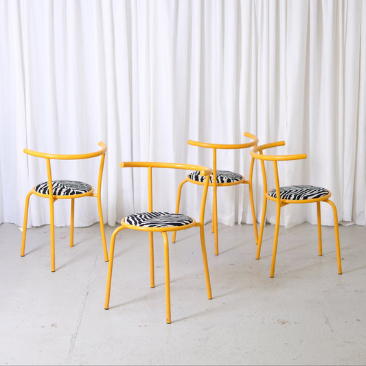 Yellow Vintage Zebra Chairs