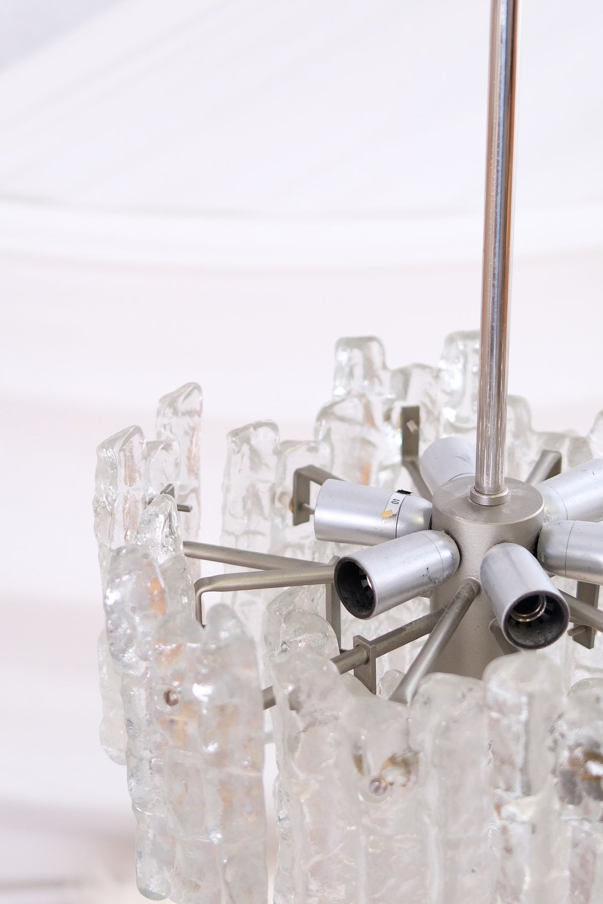 JT Kalmar “Ice Block” chandelier, 1960s/70s - Pino Interiors