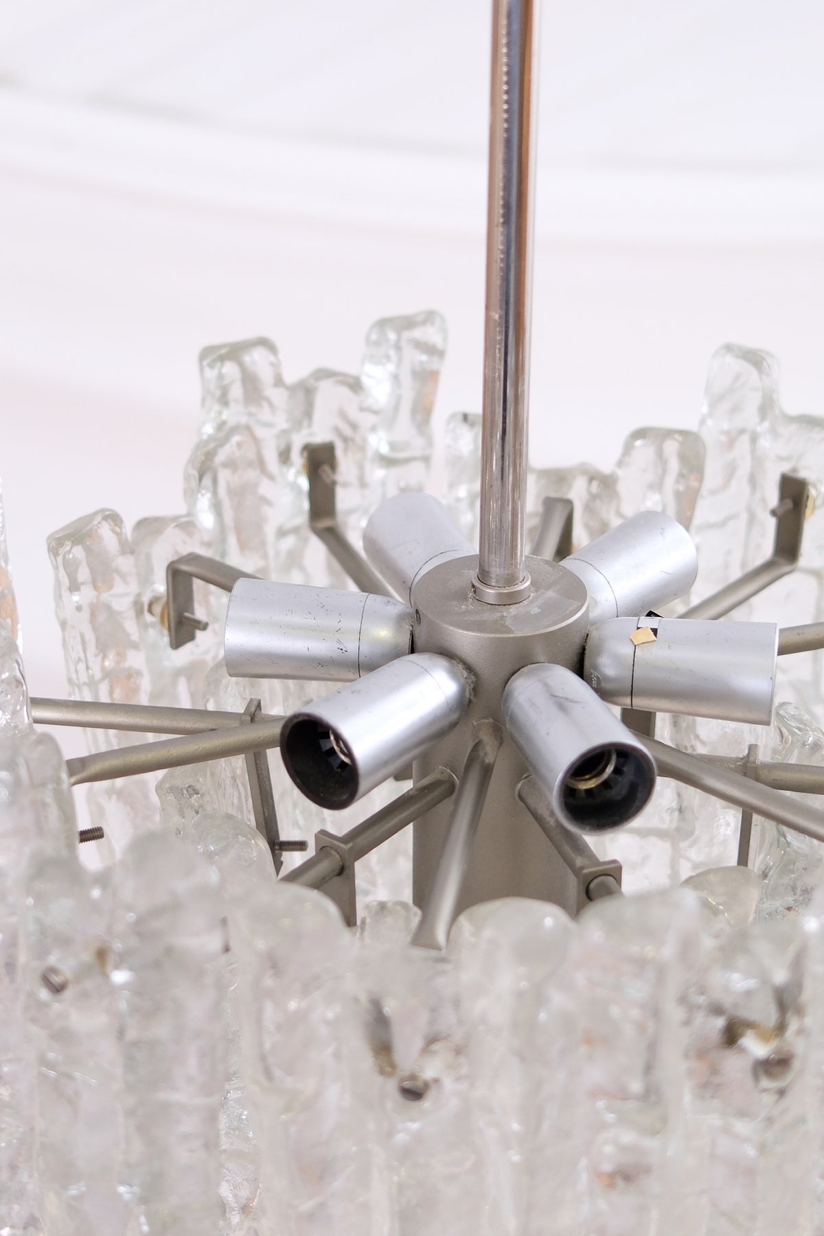 JT Kalmar “Ice Block” chandelier, 1960s/70s - Pino Interiors