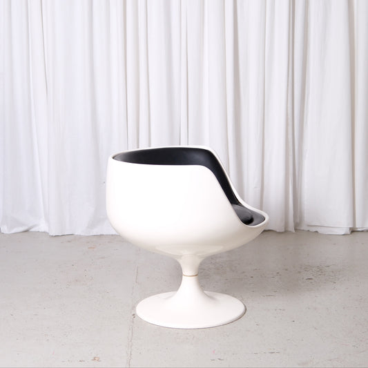 Eero Aarnio Cognac Chair by Asko in Black Leather