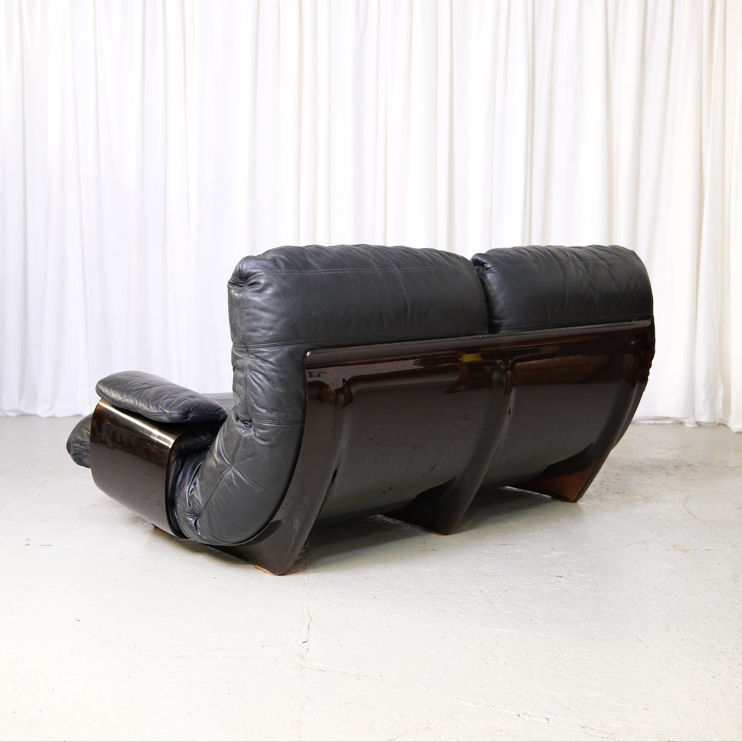 Ligne Roset Marsala 2-Seater Sofa in Black Leather