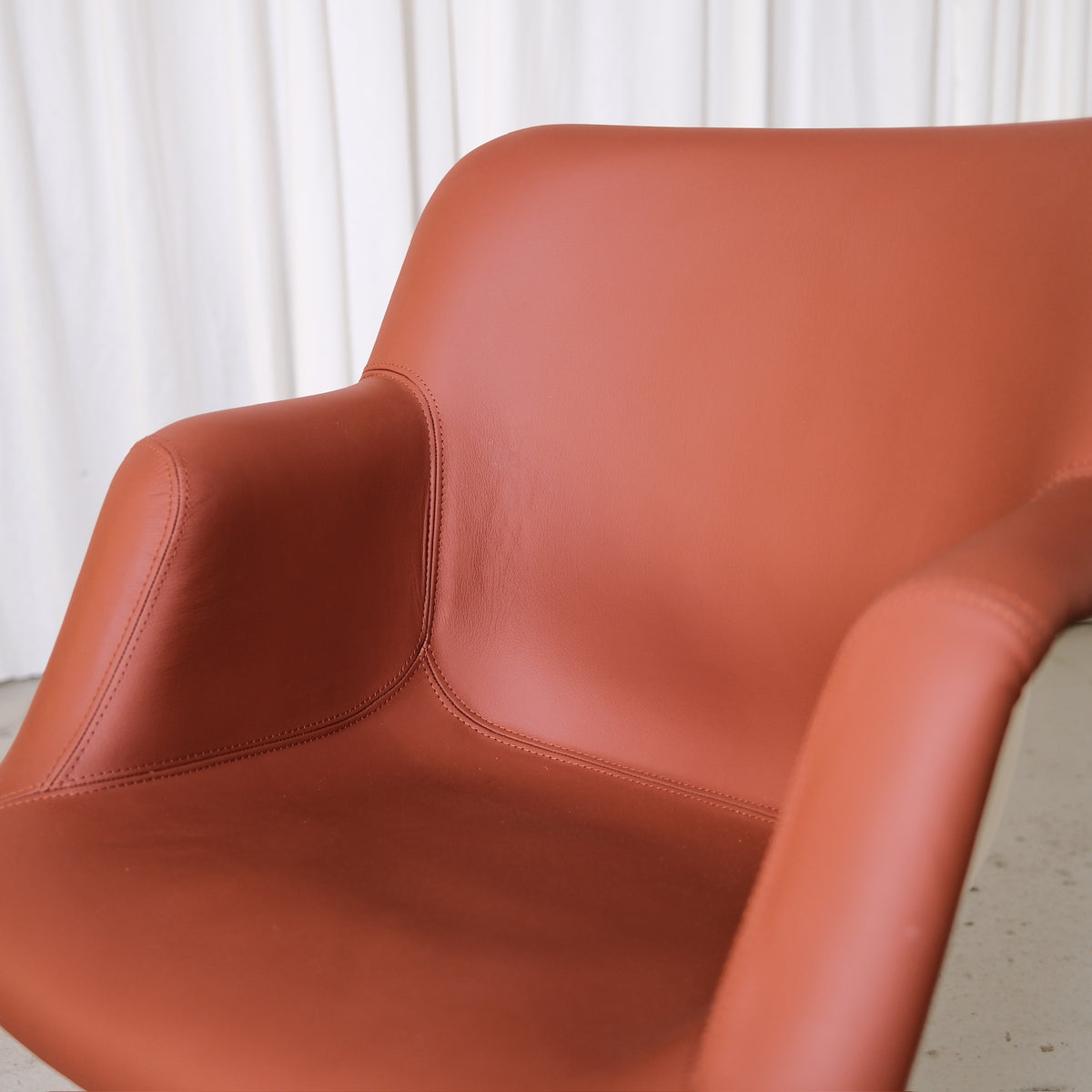 Yrjö Kukkapuro Junior Swivel Chairs in Brown Leather