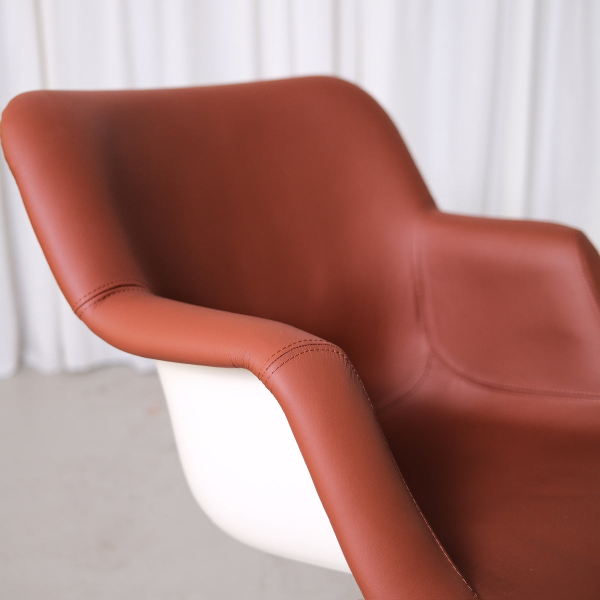 Yrjö Kukkapuro Junior Swivel Chairs in Brown Leather