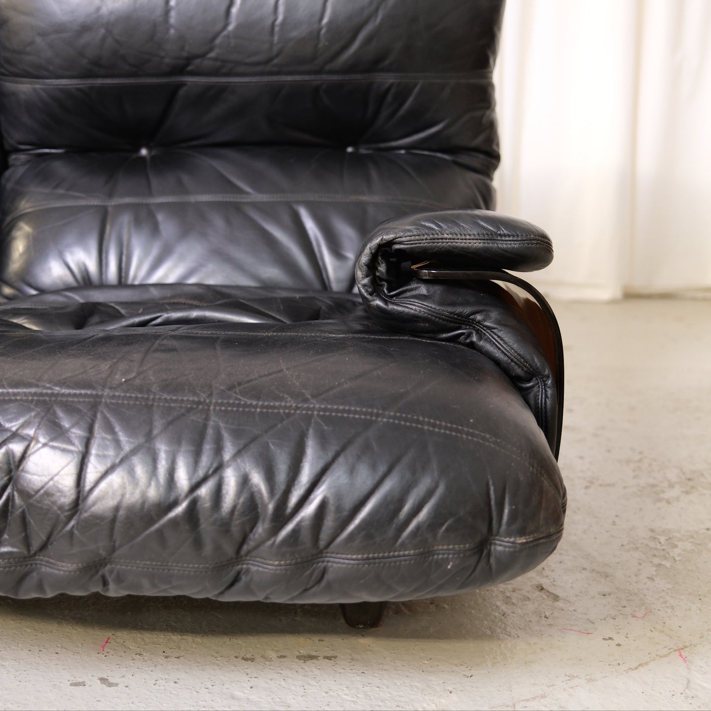 Ligne Roset Marsala 2-Seater Sofa in Black Leather