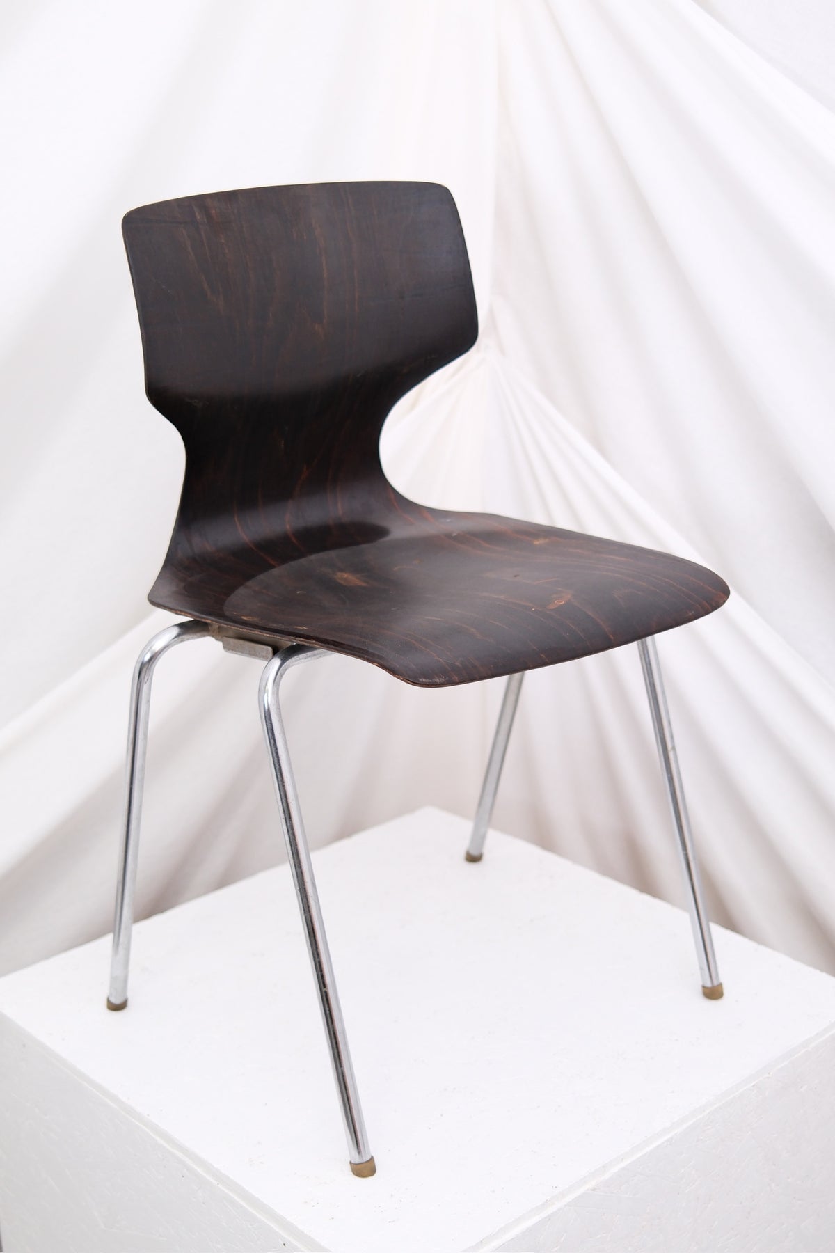 1970s Vintage Chrome and Wood Chairs - Pino Interiors