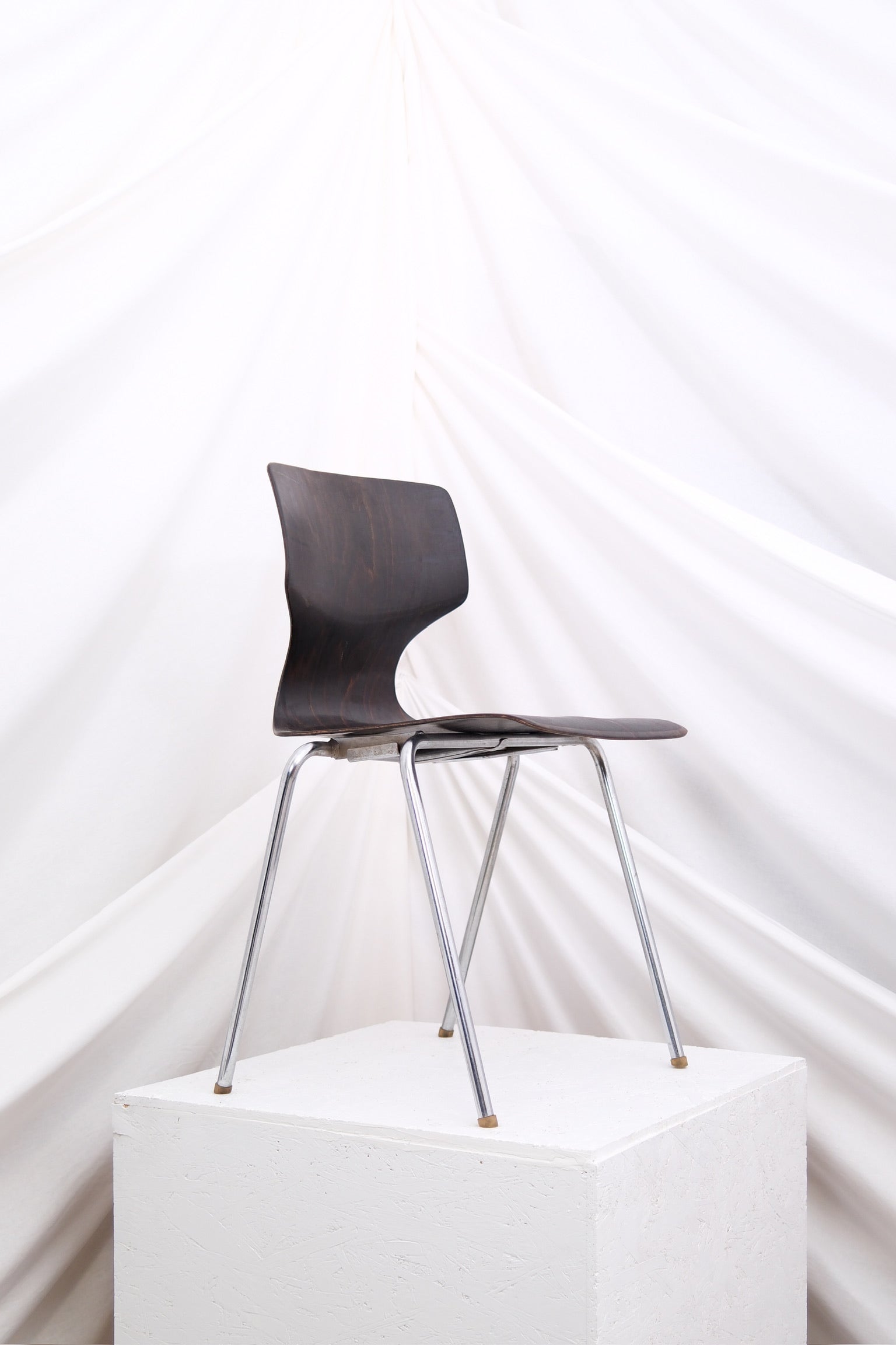 1970s Vintage Chrome and Wood Chairs - Pino Interiors