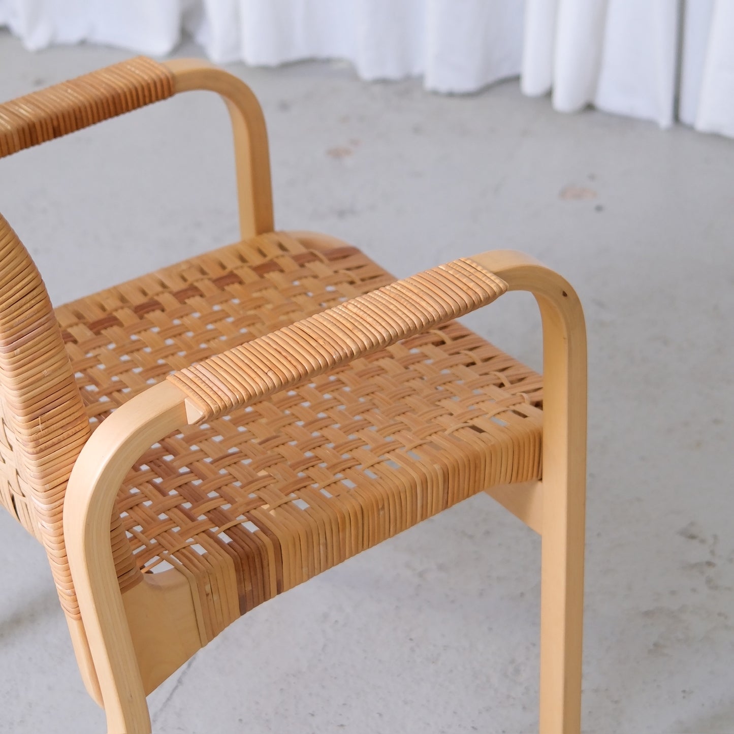 Alvar Aalto Chair 45 with Rattan for Artek