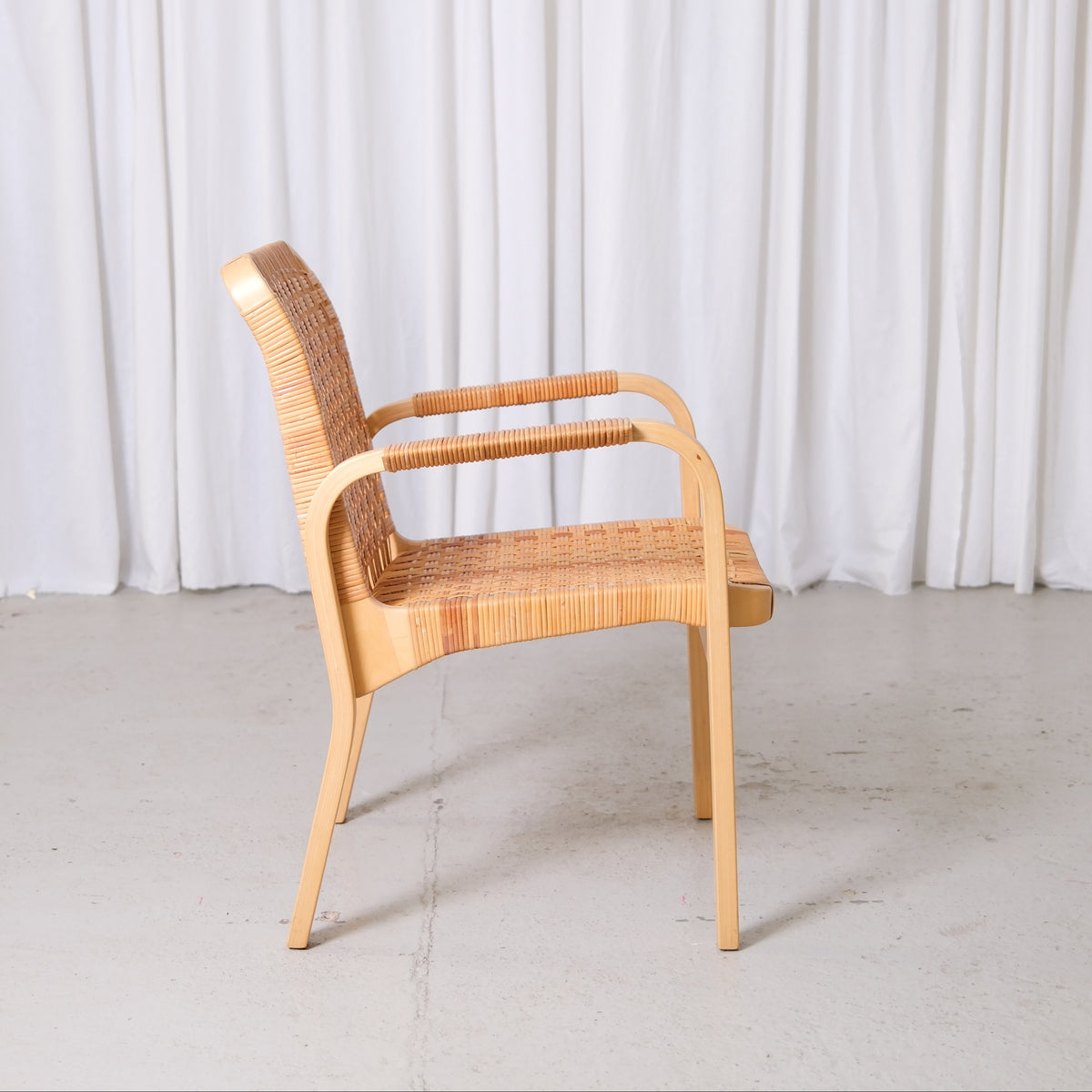 Alvar Aalto Chair 45 with Rattan for Artek