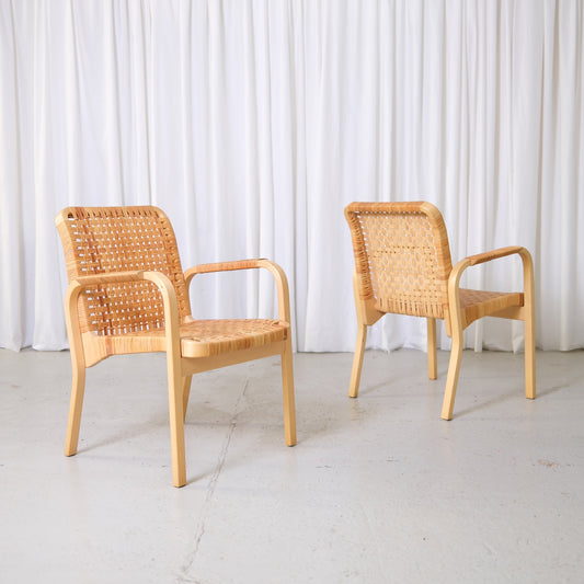 Alvar Aalto Chair 45 with Rattan for Artek