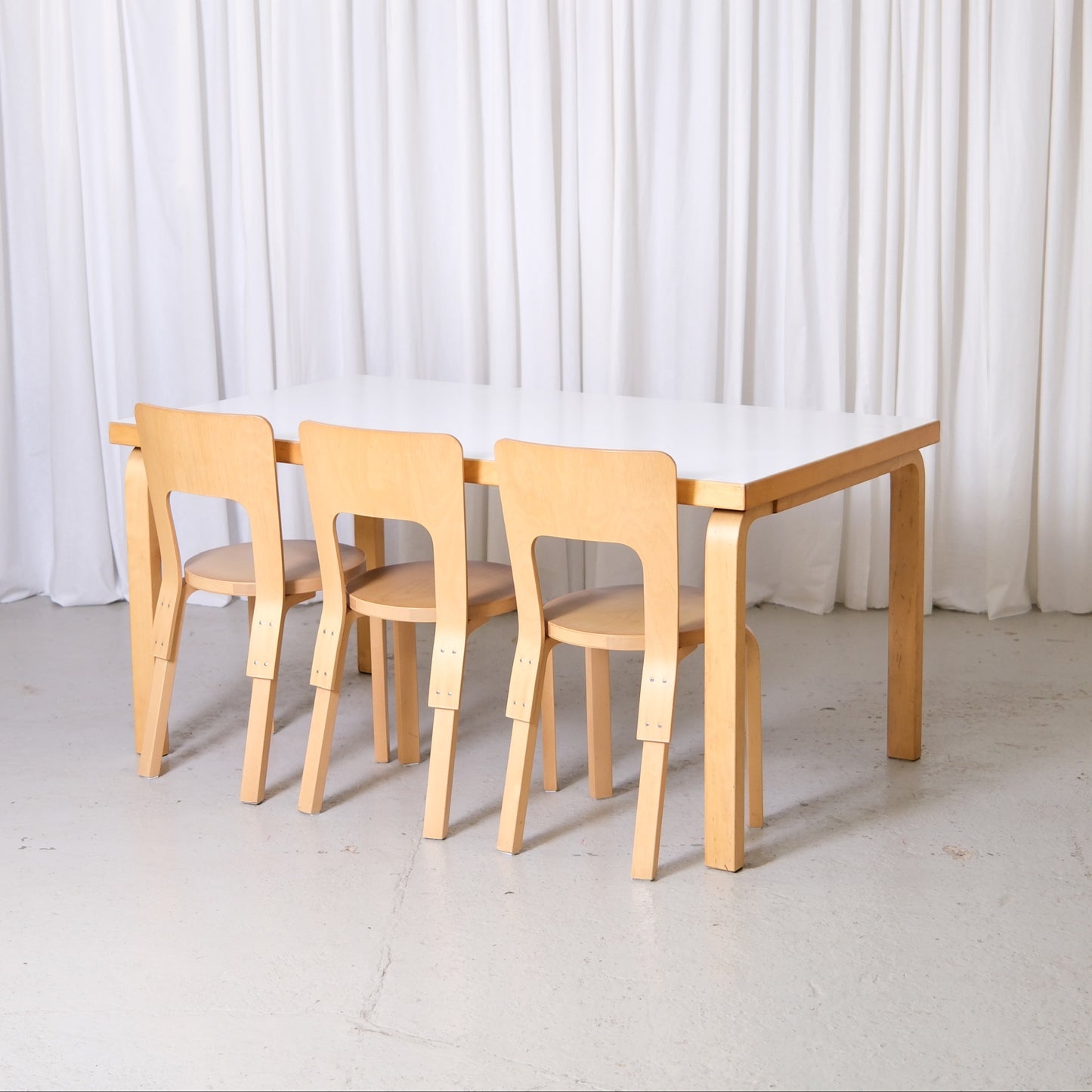 Artek 82A Table in White Laminate by Alvar Aalto