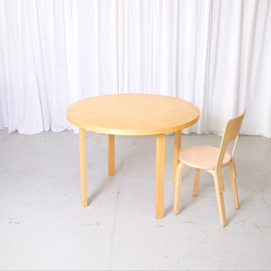 Artek 90A Round Table by Alvar Aalto